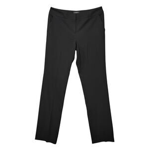 Halogen Taylor Fit Size 4 Slacks Black Straight Leg Pockets Formal Dress Pants